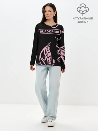 Лонгслив женский. Хлопок / BlackPink
