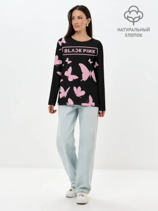 Лонгслив женский. Хлопок / BlackPink