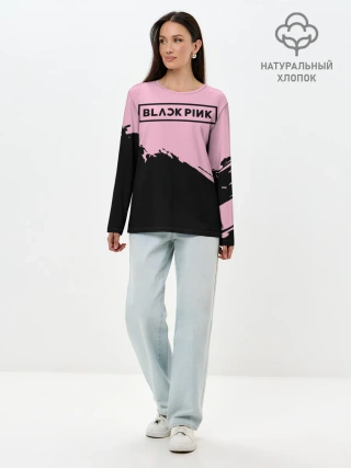 Лонгслив женский. Хлопок / BlackPink