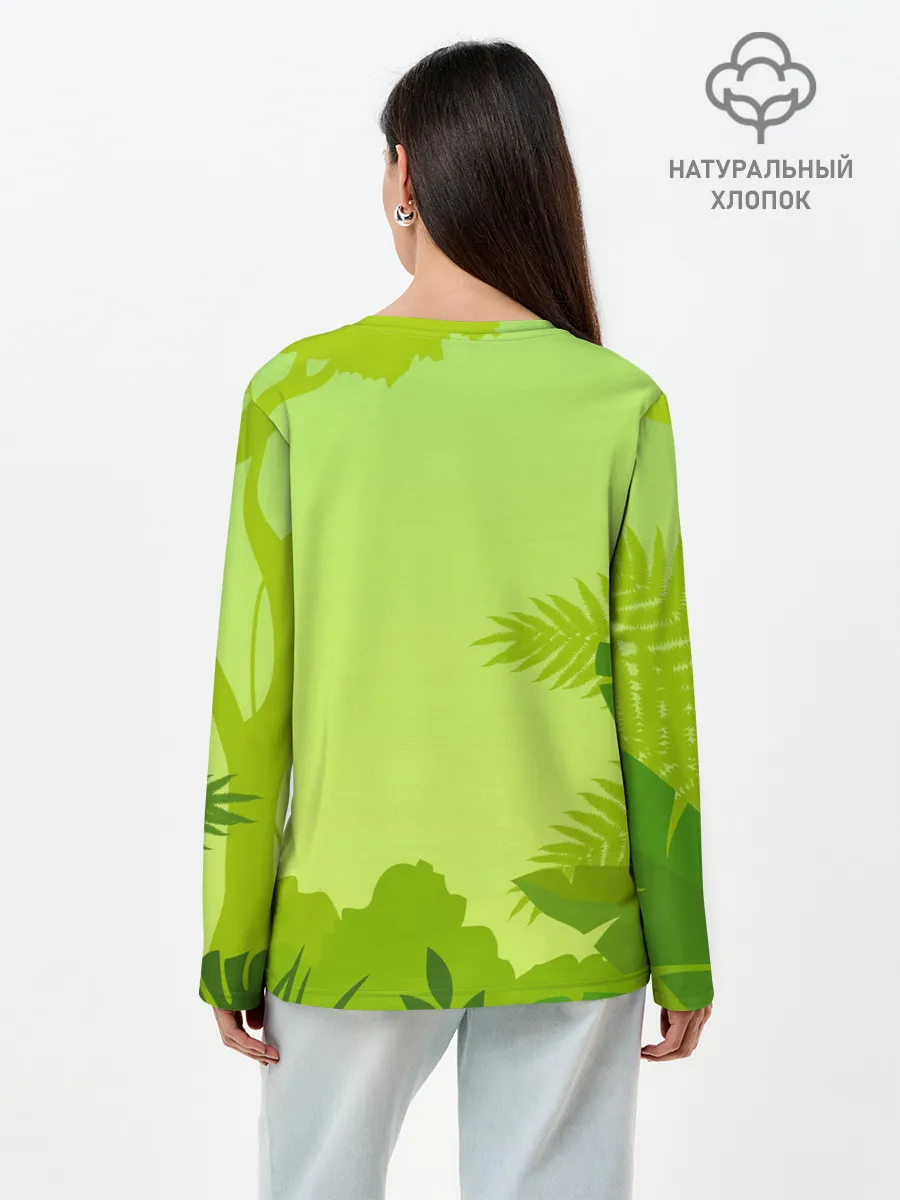 Лонгслив женский. Хлопок / Minecraft