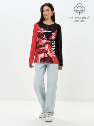 Лонгслив женский. Хлопок / VALORANT