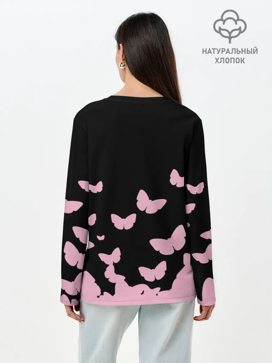 Лонгслив женский. Хлопок / BlackPink