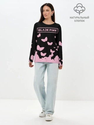 Лонгслив женский. Хлопок / BlackPink