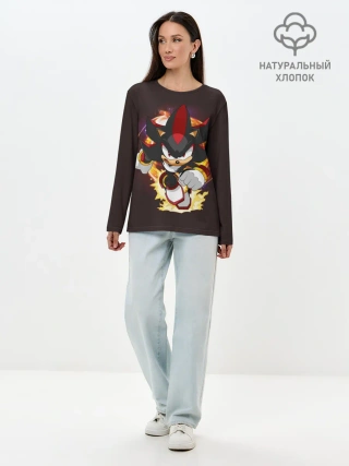 Лонгслив женский. Хлопок / Sonic. Шедоу