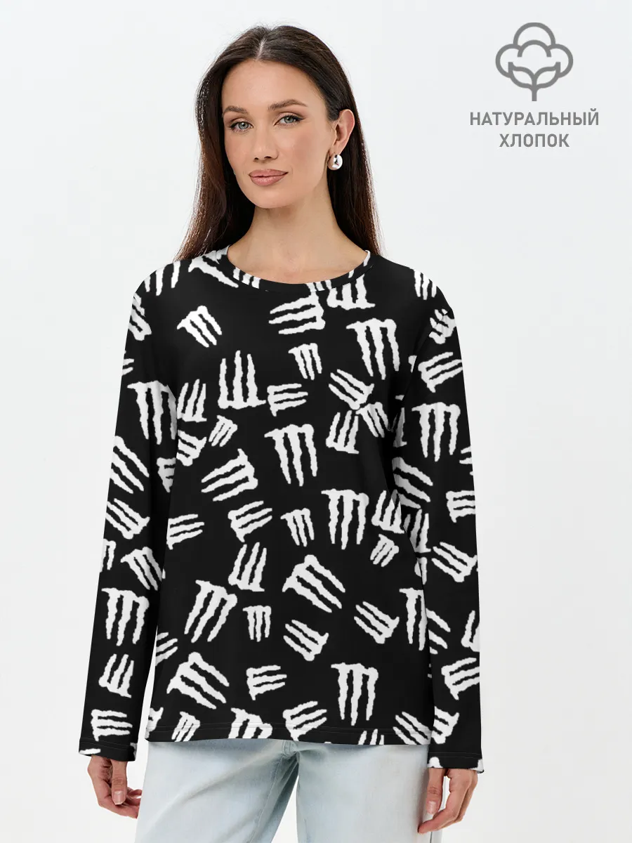 Лонгслив женский. Хлопок / MONSTER ENERGY