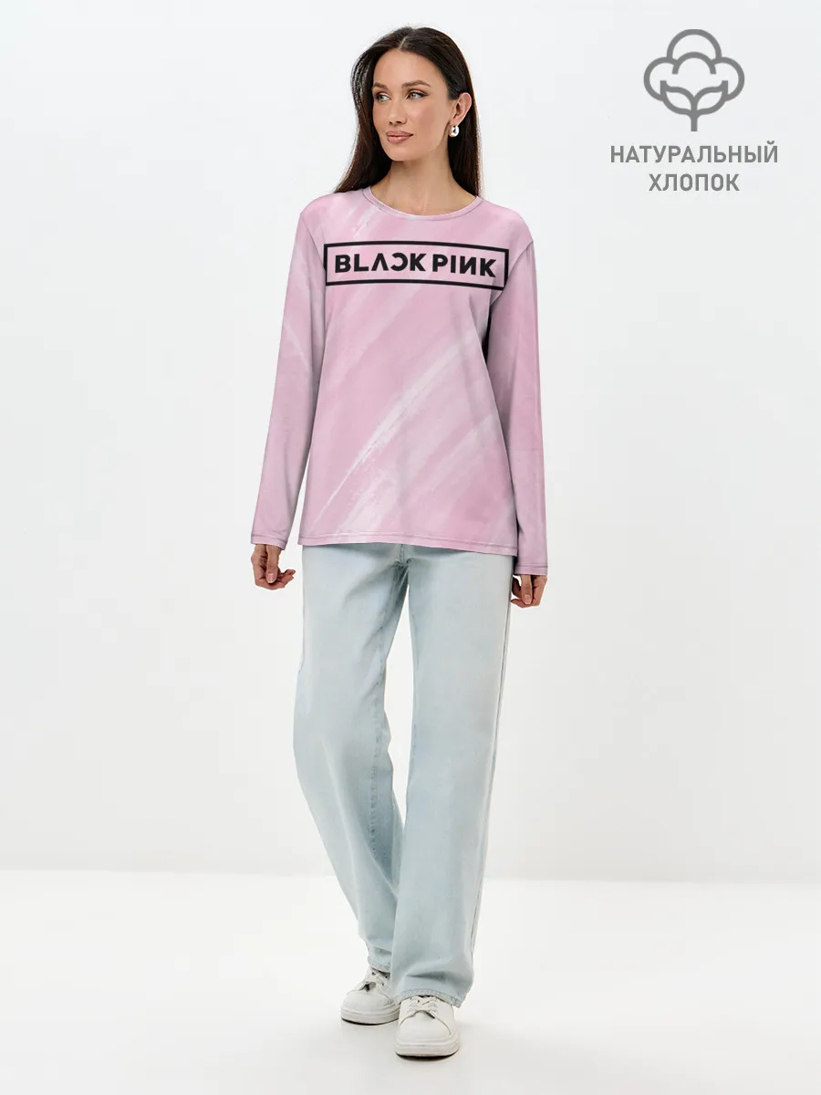 Лонгслив женский. Хлопок / BlackPink