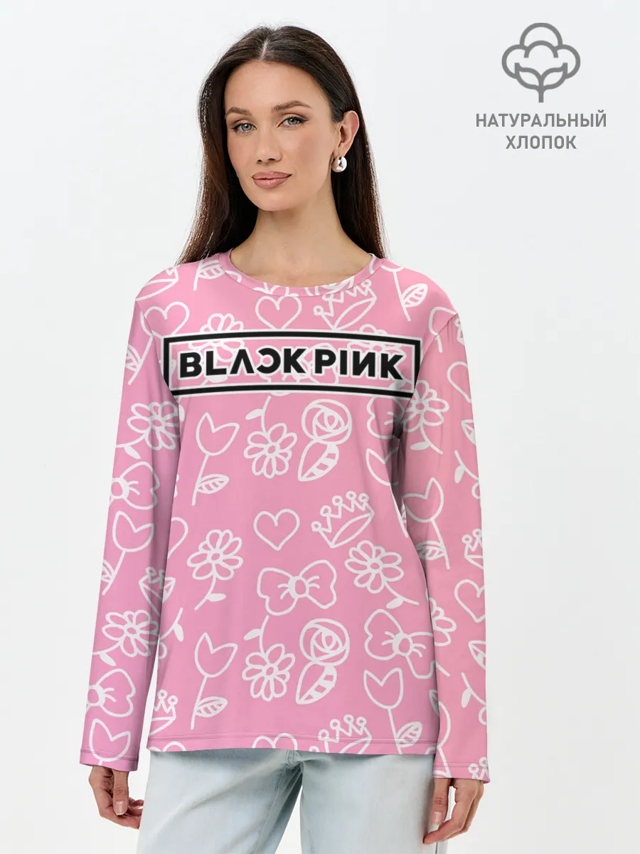 Лонгслив женский. Хлопок / BlackPink
