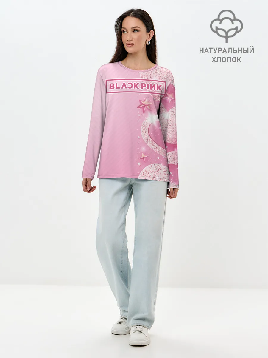 Лонгслив женский. Хлопок / BlackPink