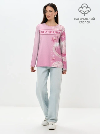 Лонгслив женский. Хлопок / BlackPink