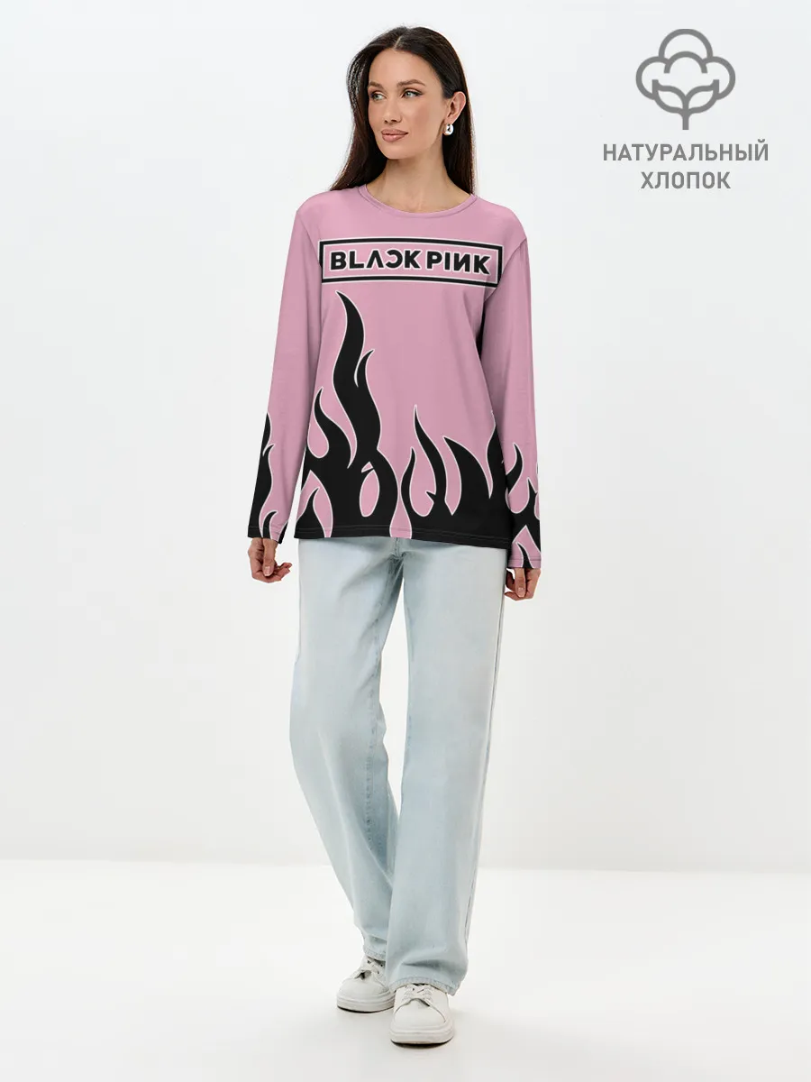 Лонгслив женский. Хлопок / BlackPink