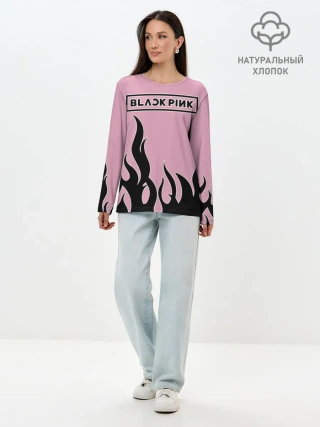 Лонгслив женский. Хлопок / BlackPink