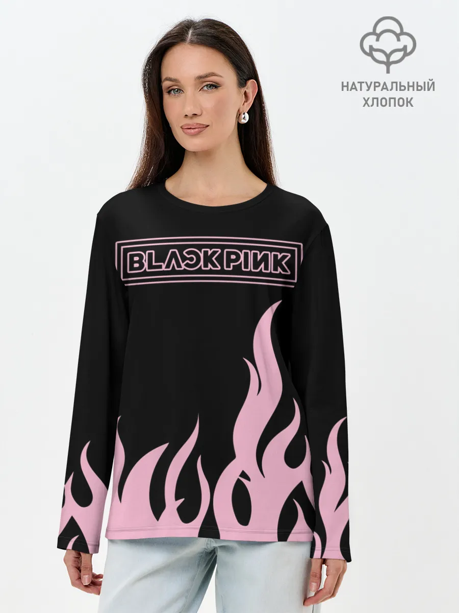 Лонгслив женский. Хлопок / BlackPink