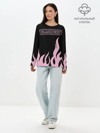 Лонгслив женский. Хлопок / BlackPink