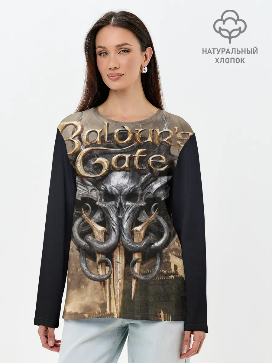 Лонгслив женский. Хлопок / baldurs gate 3