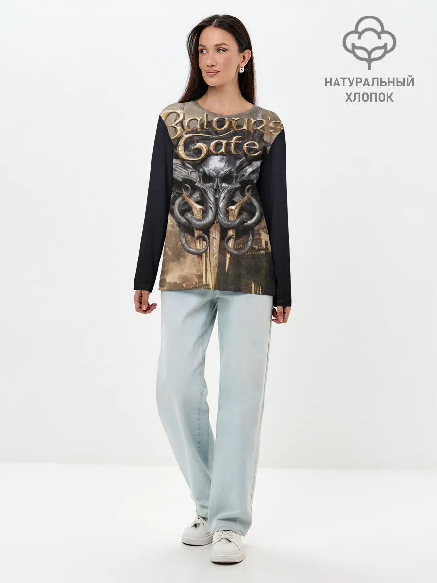 Лонгслив женский. Хлопок / baldurs gate 3