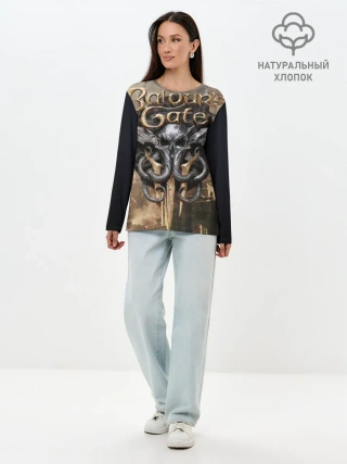 Лонгслив женский. Хлопок / baldurs gate 3