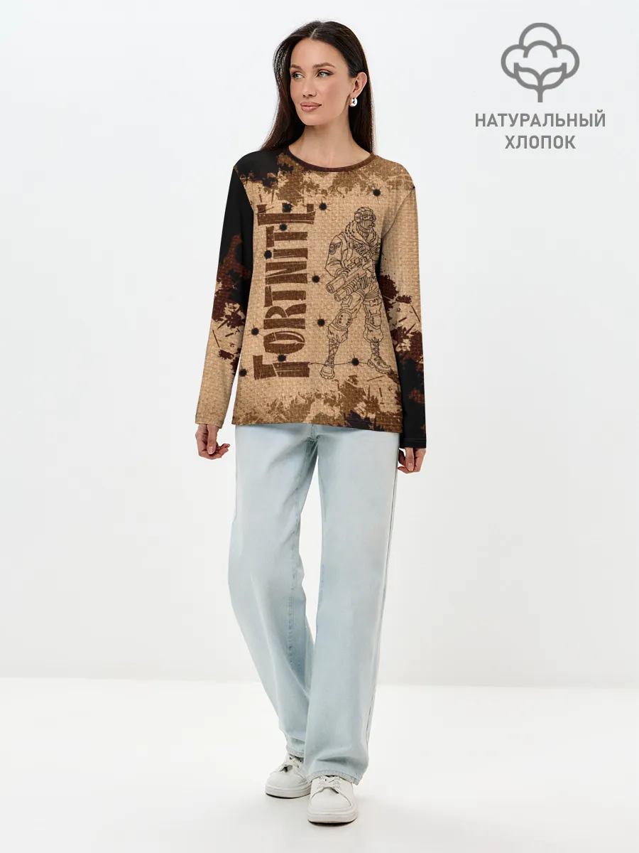 Лонгслив женский. Хлопок / Fortnite