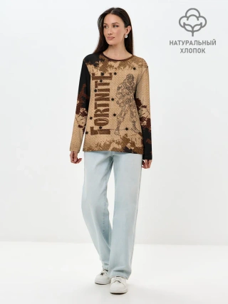 Лонгслив женский. Хлопок / Fortnite