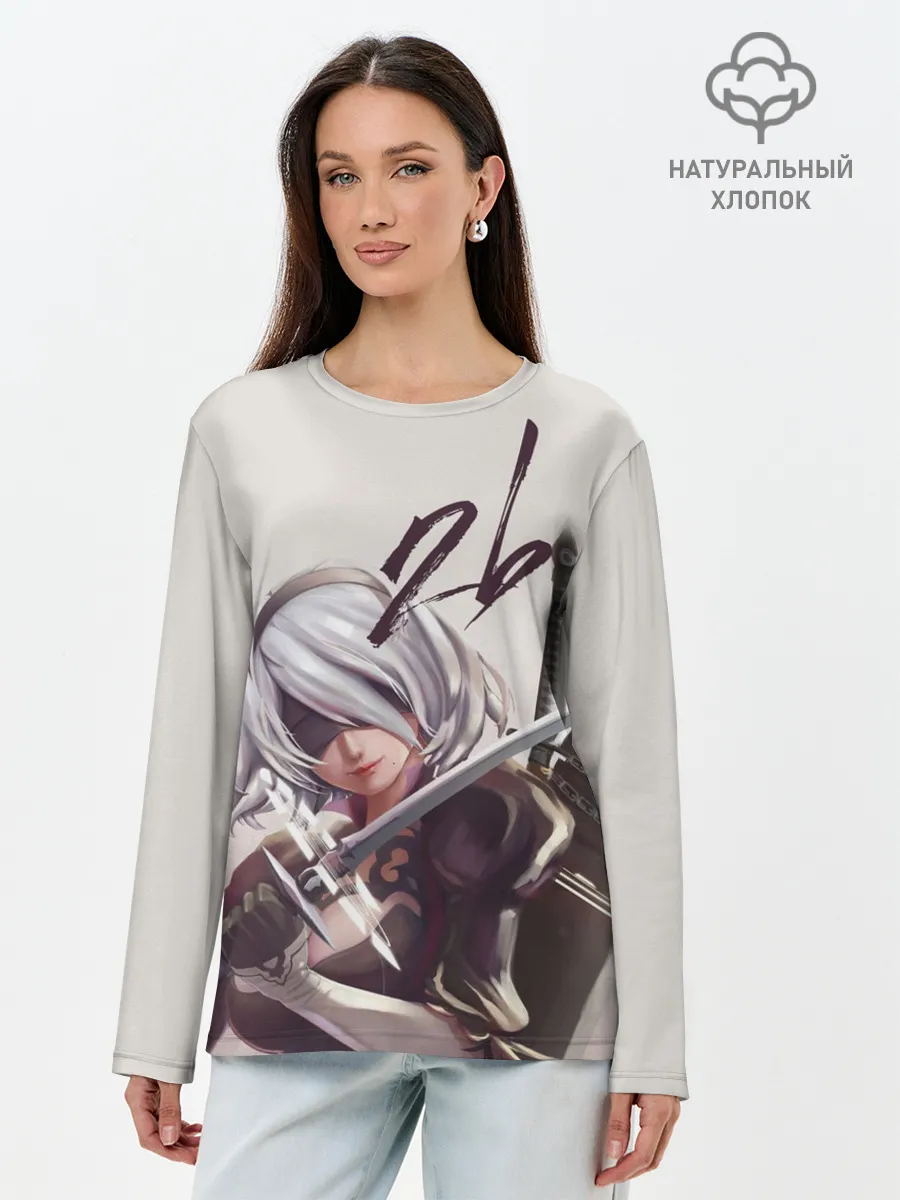 Лонгслив женский. Хлопок / 2b
