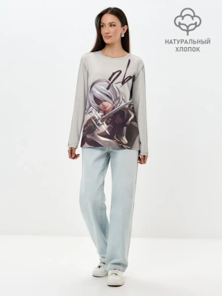 Лонгслив женский. Хлопок / 2b