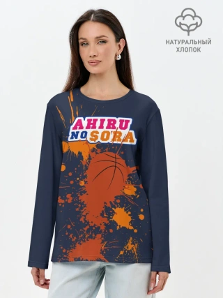 Лонгслив женский. Хлопок / Ahiru no Sora