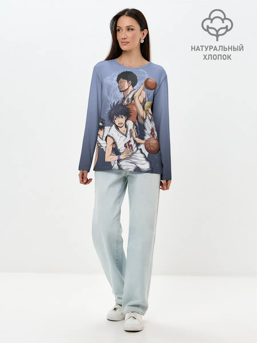 Лонгслив женский. Хлопок / команда мечты