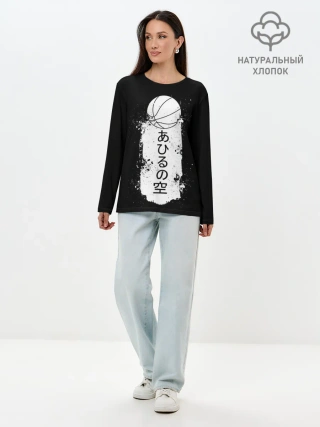 Лонгслив женский. Хлопок / Ahiru no Sora ball