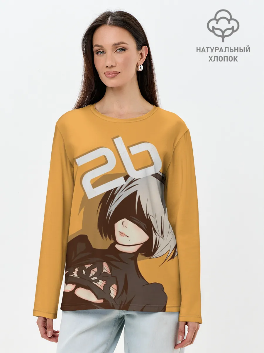 Лонгслив женский. Хлопок / 2b