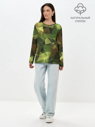 Лонгслив женский. Хлопок / МИЛИТАРИ