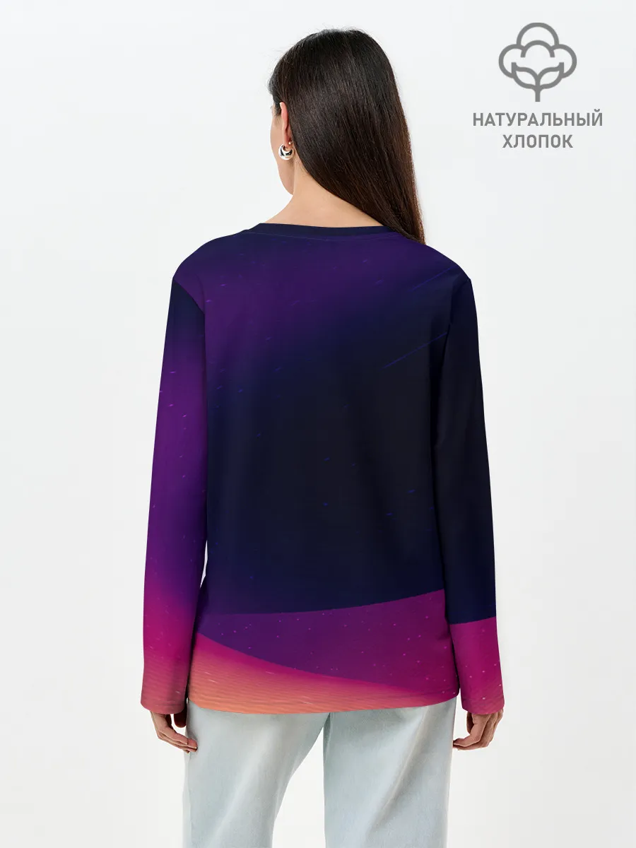 Лонгслив женский. Хлопок / ABSTRACT