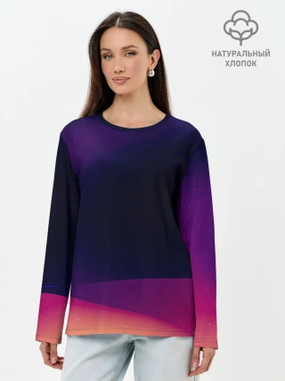 Лонгслив женский. Хлопок / ABSTRACT