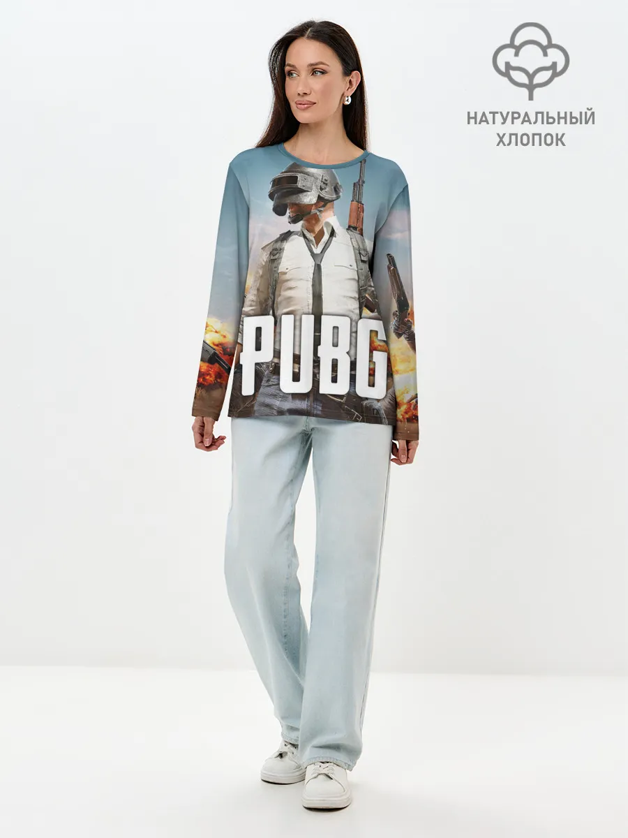 Лонгслив женский. Хлопок / PUBG