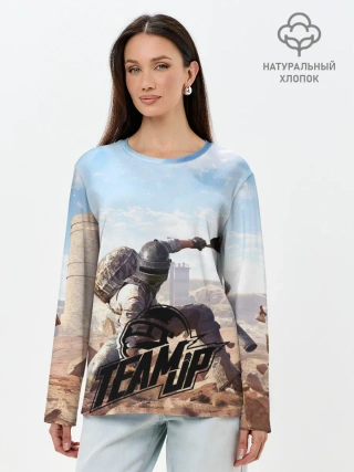 Лонгслив женский. Хлопок / PUBG