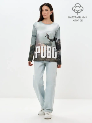 Лонгслив женский. Хлопок / Pubg