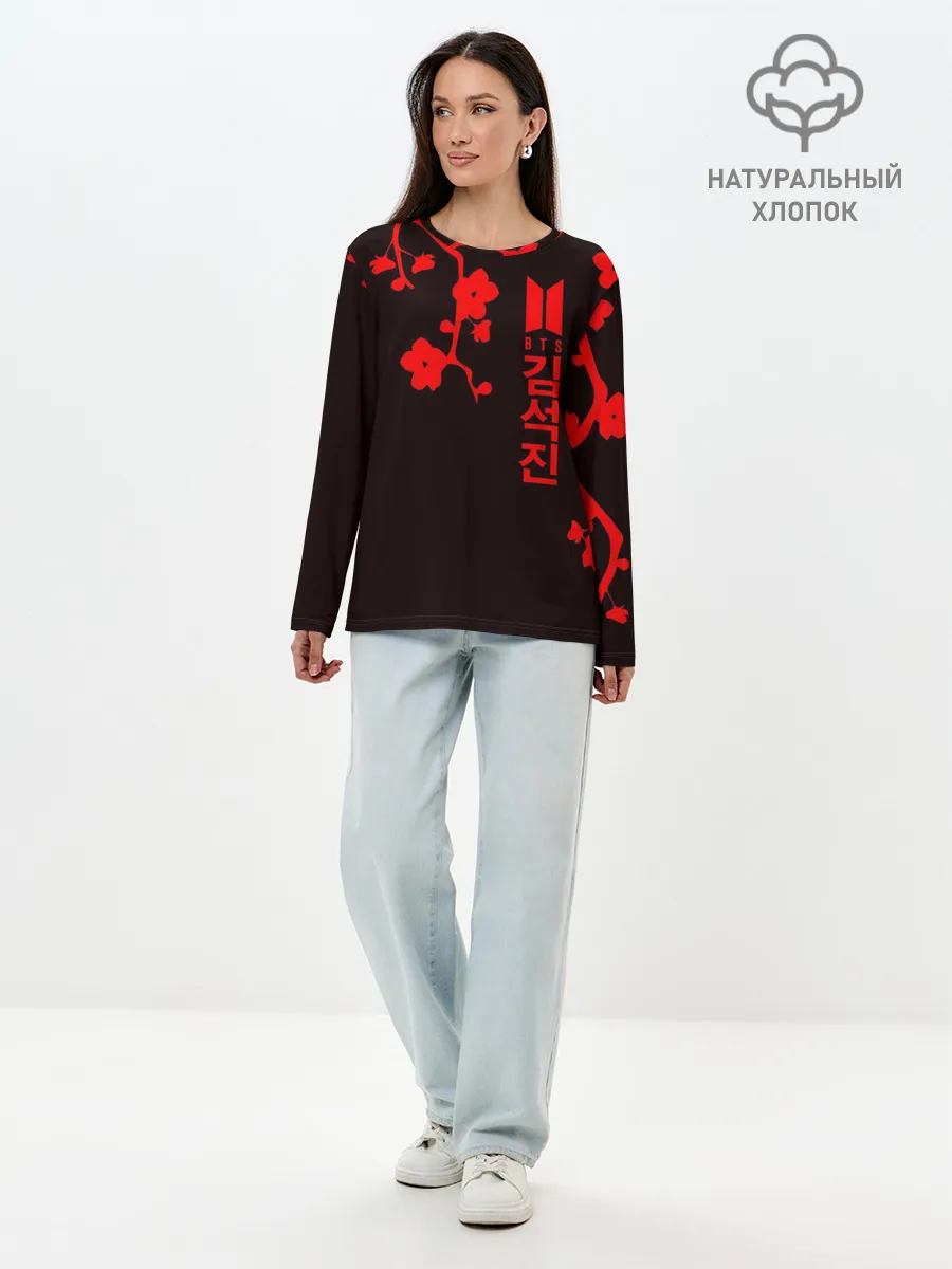 Лонгслив женский. Хлопок / BTS