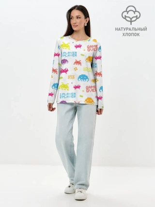 Лонгслив женский. Хлопок / Players
