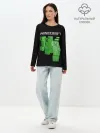 Лонгслив женский. Хлопок / MINECRAFT CREEPER