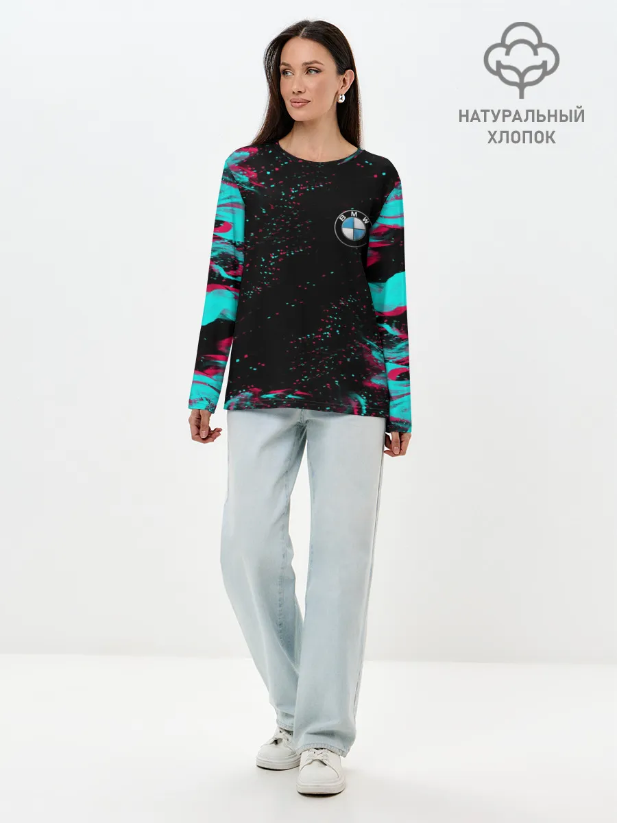 Лонгслив женский. Хлопок / BMW