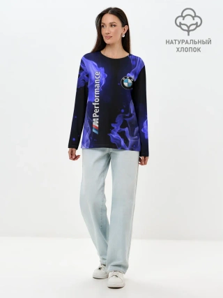 Лонгслив женский. Хлопок / BMW