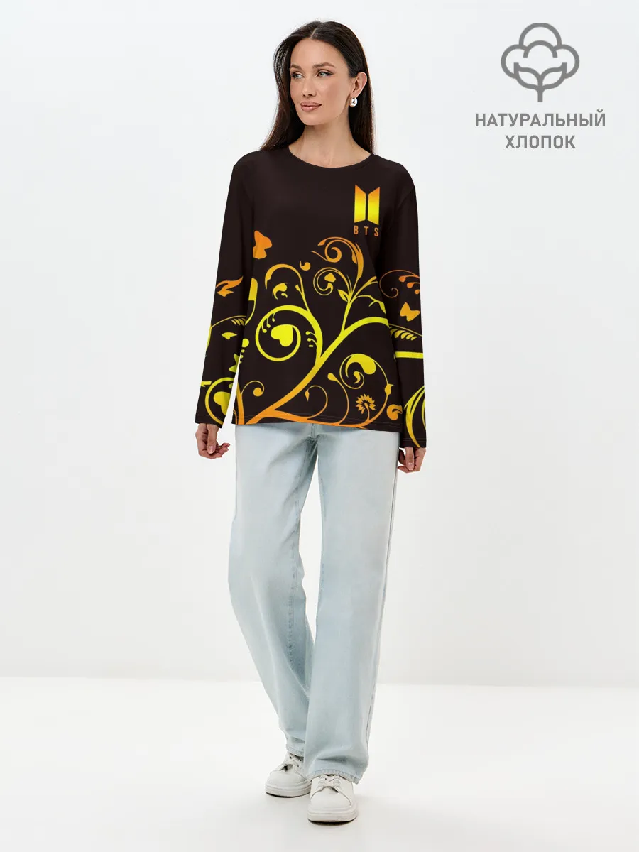 Лонгслив женский. Хлопок / BTS