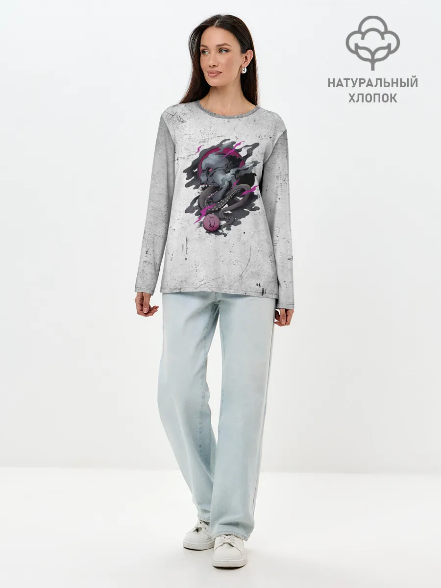 Лонгслив женский. Хлопок / Гнев смертных грехов