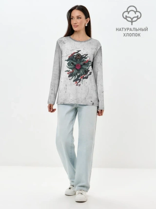 Лонгслив женский. Хлопок / Гнев смертных грехов