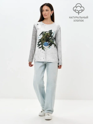 Лонгслив женский. Хлопок / Гнев смертных грехов