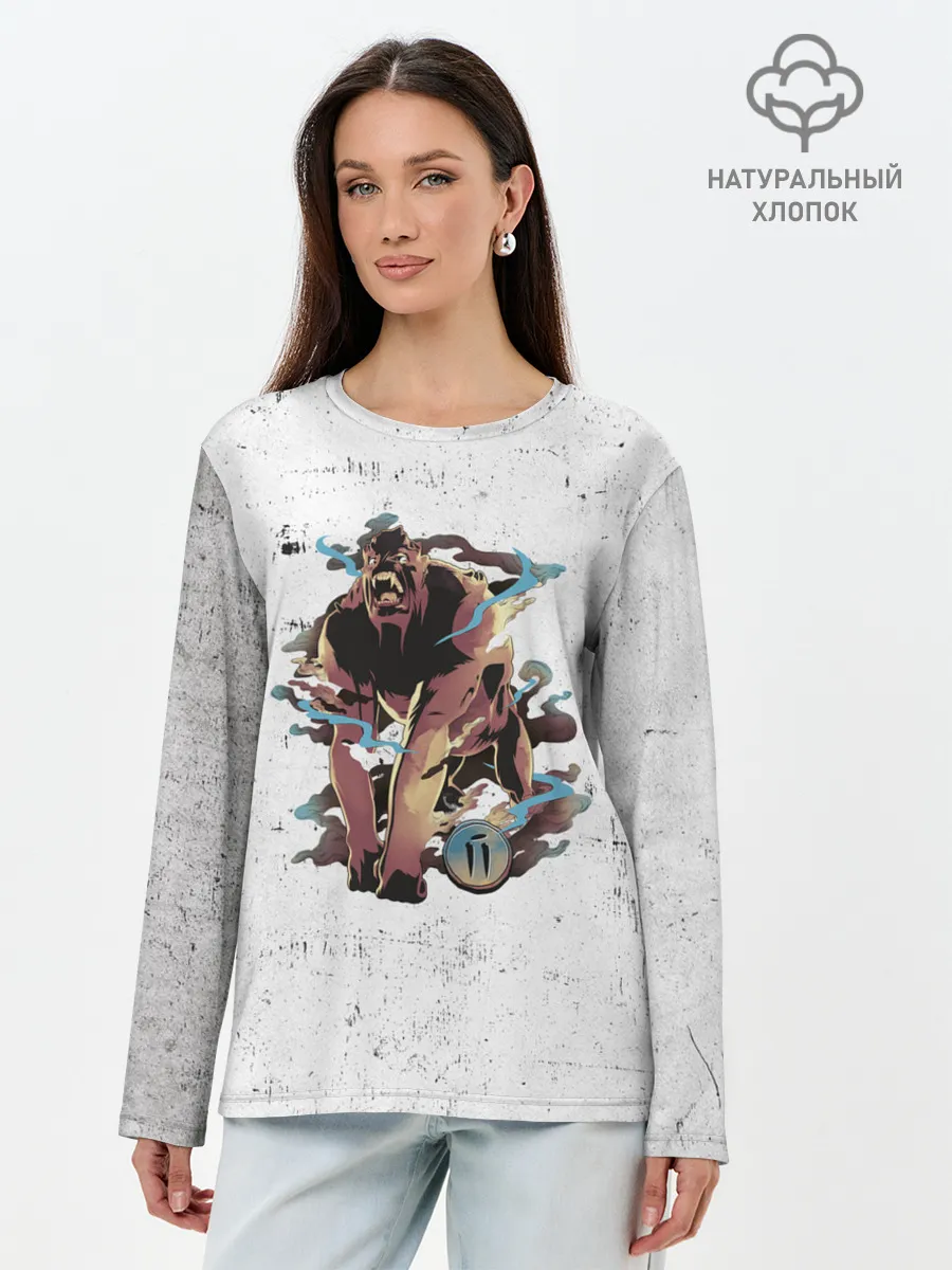 Лонгслив женский. Хлопок / Гнев смертных грехов