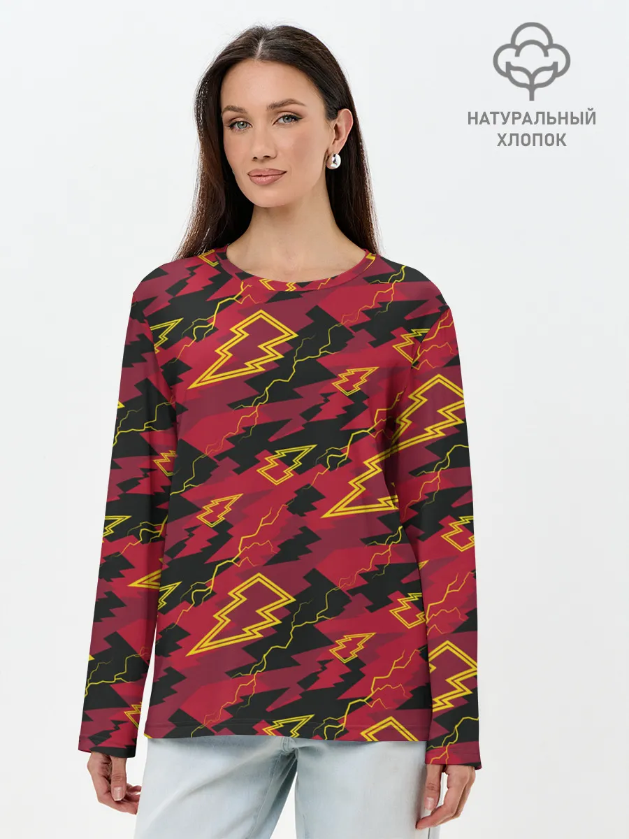 Лонгслив женский. Хлопок / Шазам!