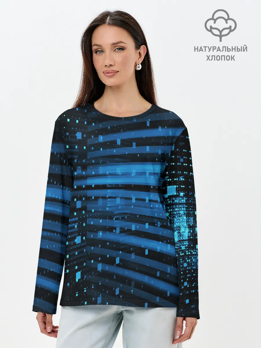 Лонгслив женский. Хлопок / ABSTRACT