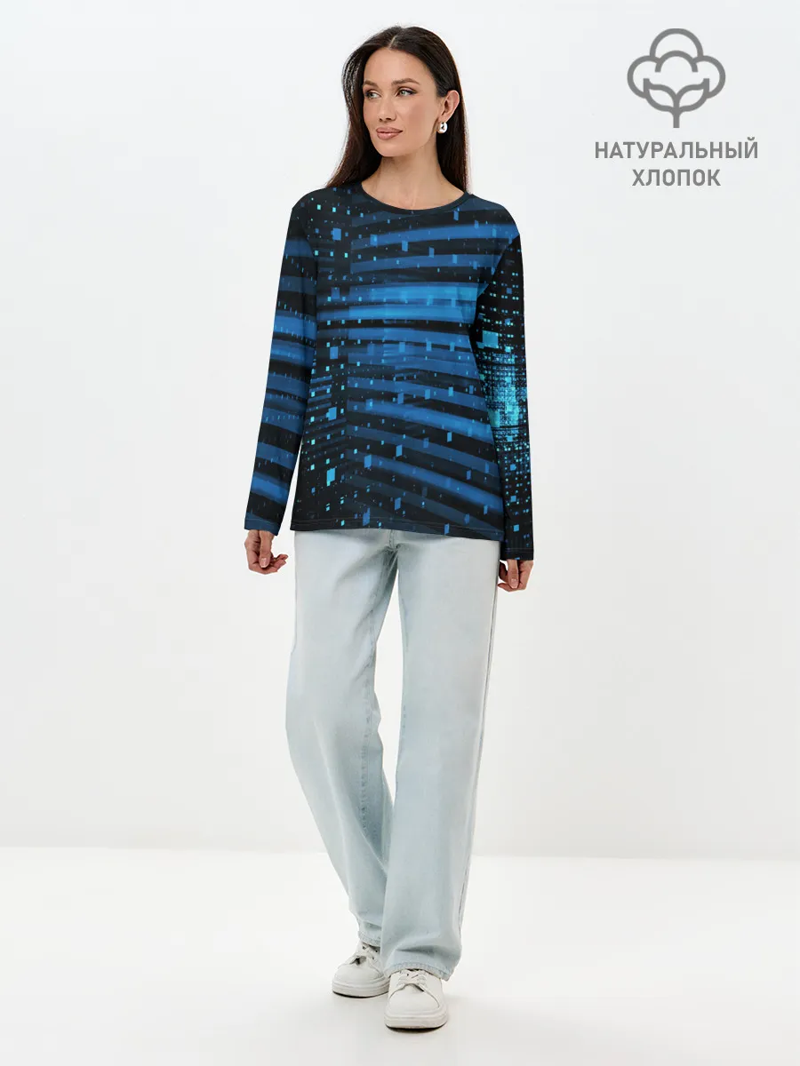 Лонгслив женский. Хлопок / ABSTRACT