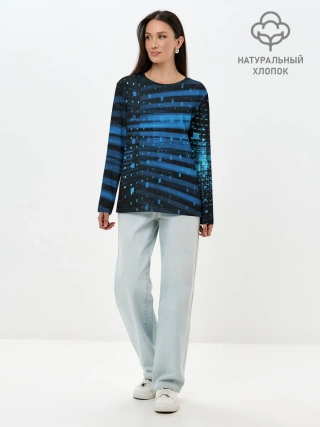 Лонгслив женский. Хлопок / ABSTRACT