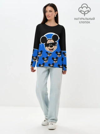 Лонгслив женский. Хлопок / Disney.Микки Маус