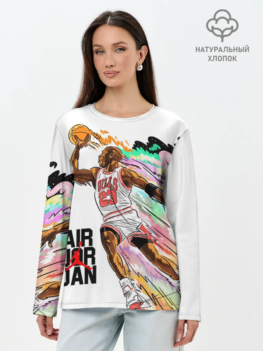 Лонгслив женский. Хлопок / МАЙКЛ ДЖОРДАН